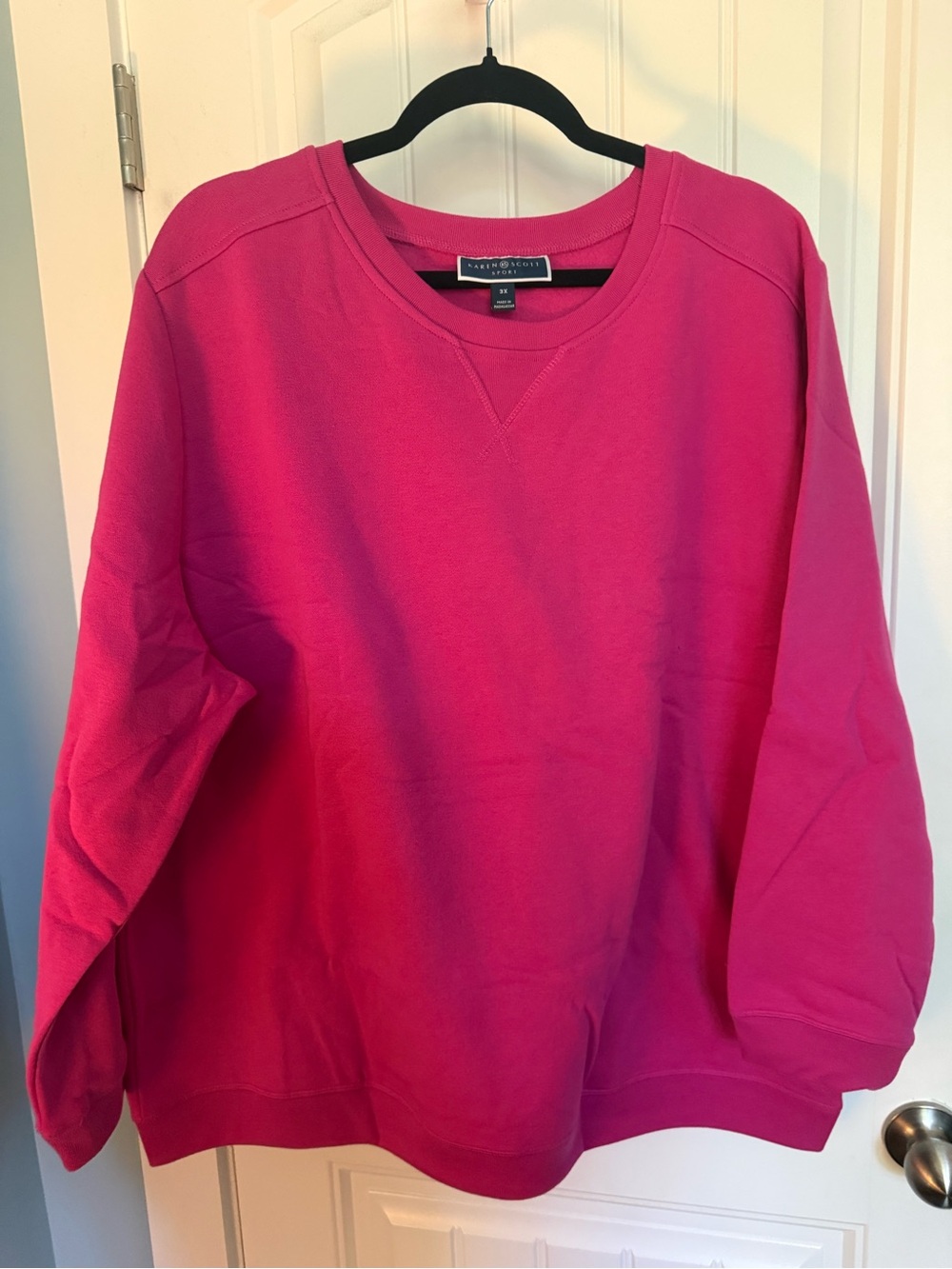 Karen Scott Hot Pink Crewneck Sweater